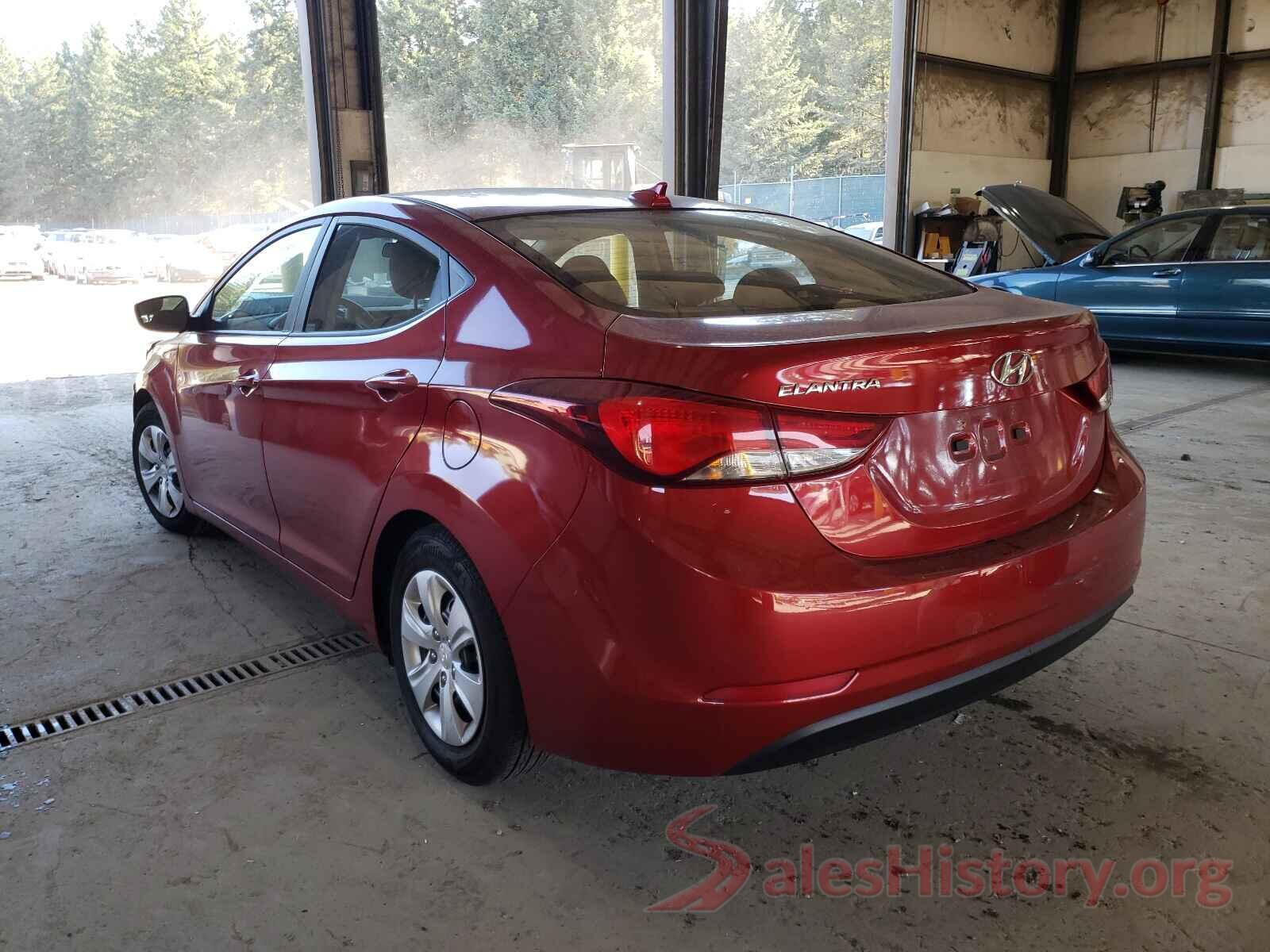 5NPDH4AE9GH750912 2016 HYUNDAI ELANTRA