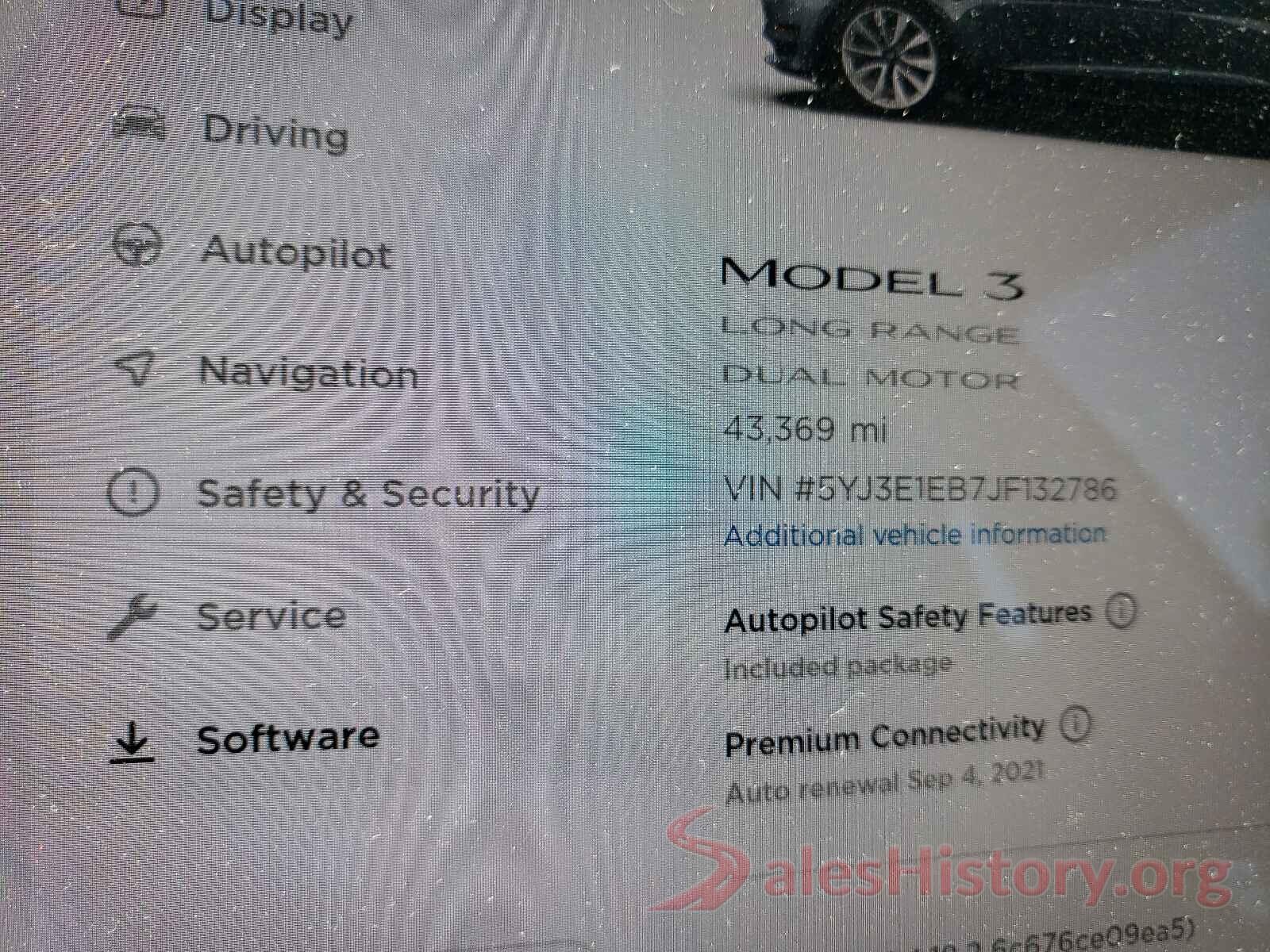 5YJ3E1EB7JF132786 2018 TESLA MODEL 3