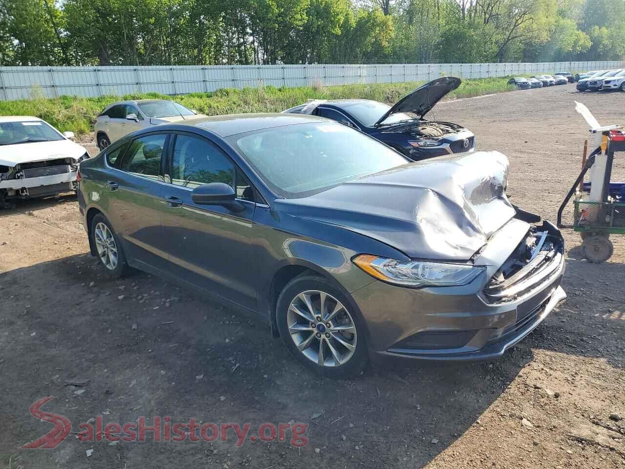 2017 FORD FUSION VIN 3FA6P0H79HR341938, rear 3/4 view