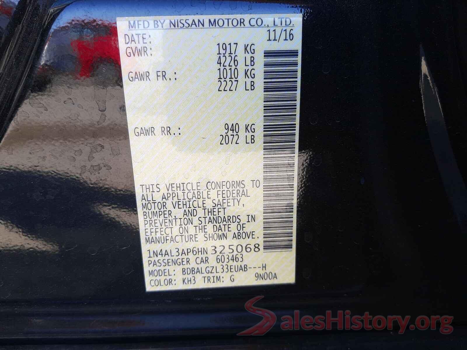 1N4AL3AP6HN325068 2017 NISSAN ALTIMA