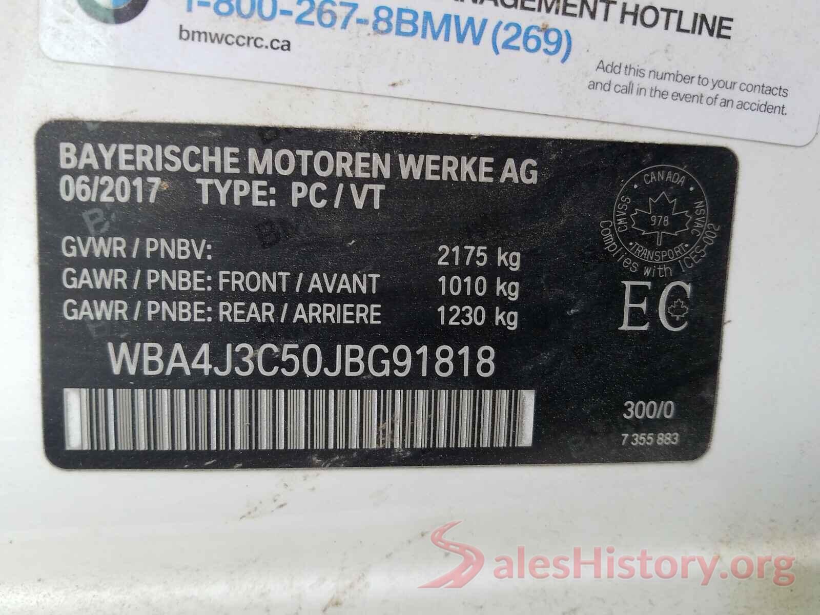 WBA4J3C50JBG91818 2018 BMW 4 SERIES