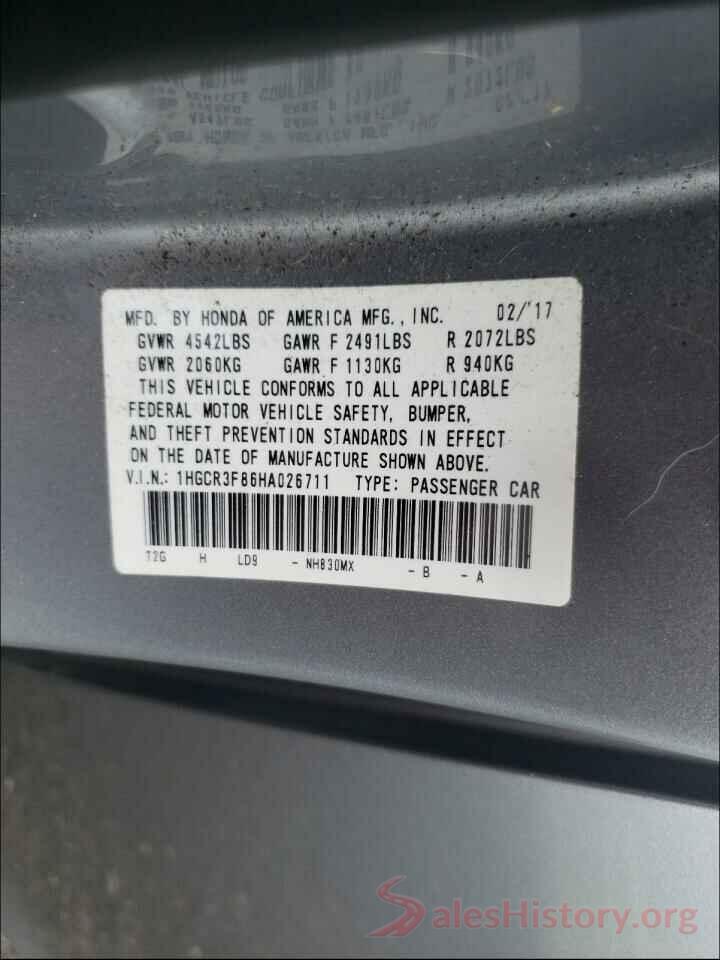 1HGCR3F86HA026711 2017 HONDA ACCORD