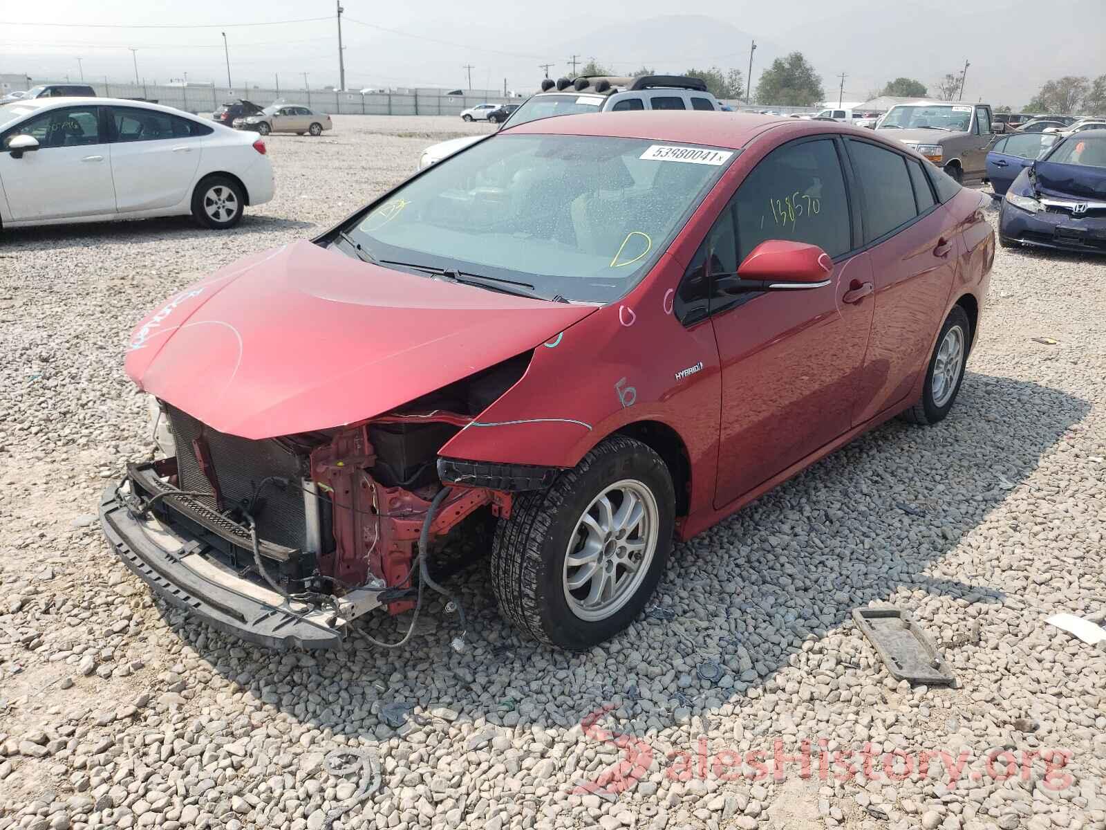 JTDKARFU9G3521683 2016 TOYOTA PRIUS