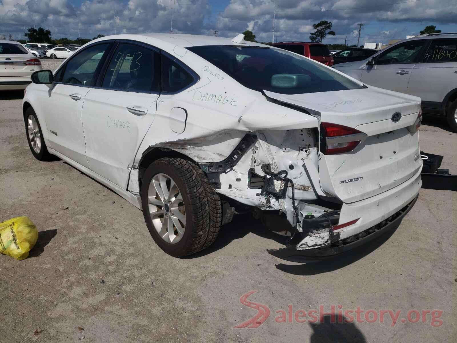 3FA6P0MU0KR181113 2019 FORD FUSION