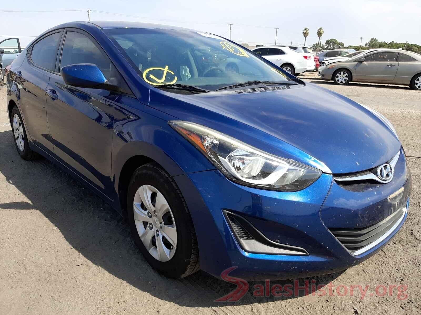 5NPDH4AE6GH735025 2016 HYUNDAI ELANTRA