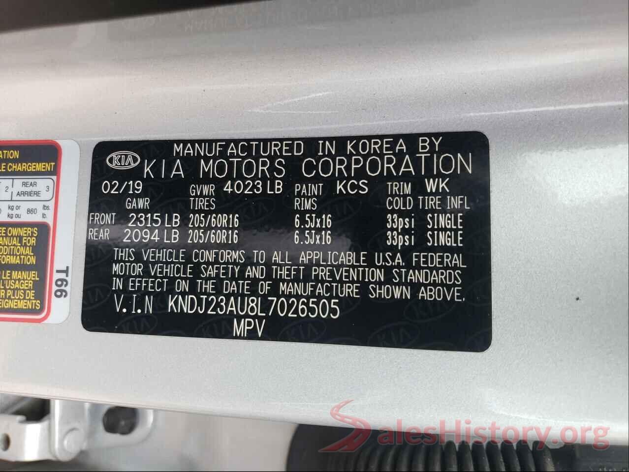 KNDJ23AU8L7026505 2020 KIA SOUL