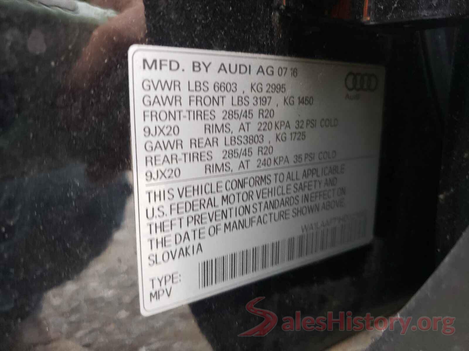 WA1LAAF71HD023662 2017 AUDI Q7