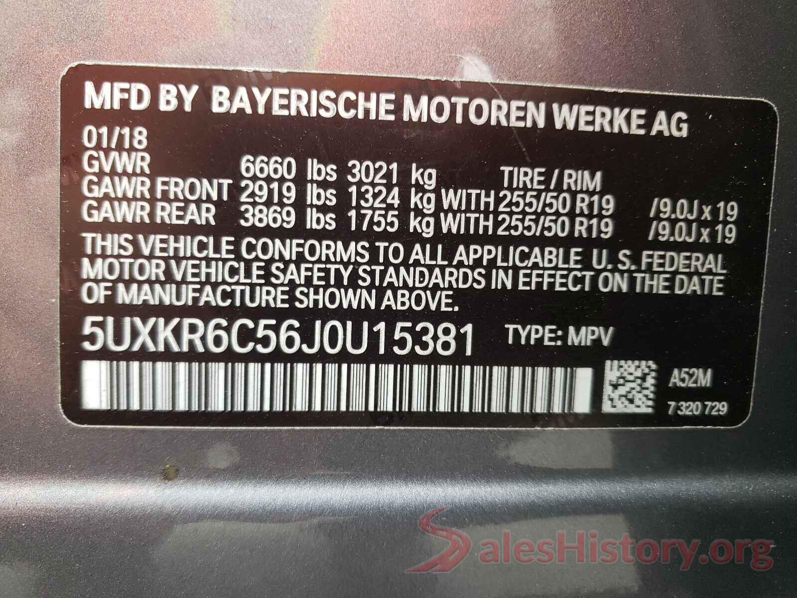 5UXKR6C56J0U15381 2018 BMW X5