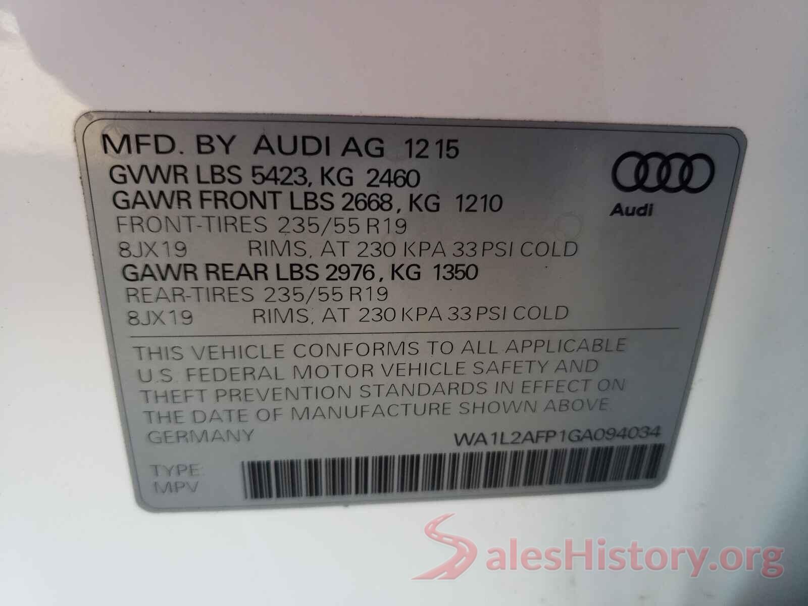 WA1L2AFP1GA094034 2016 AUDI Q5