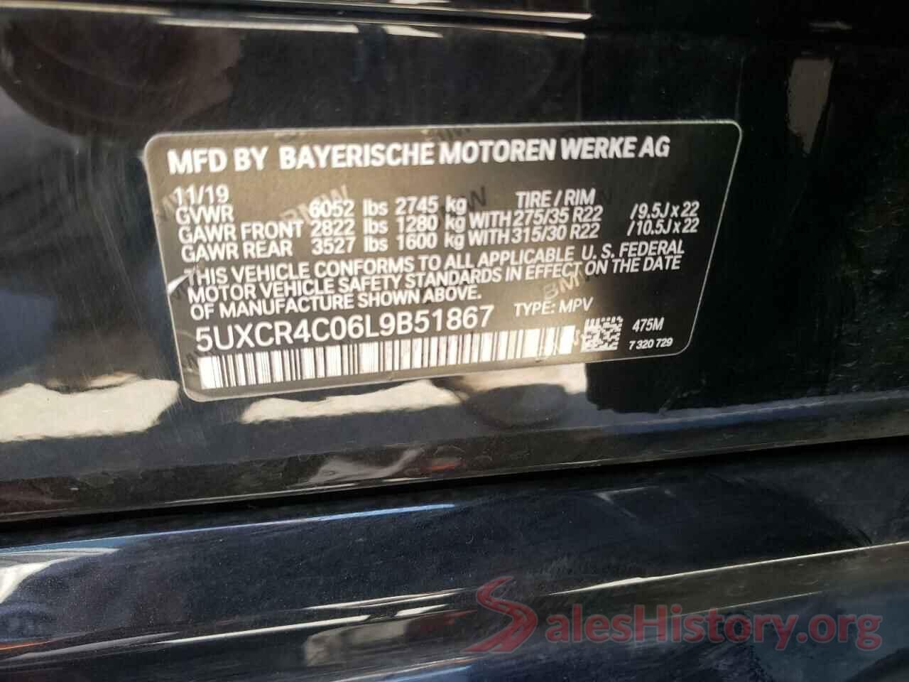 5UXCR4C06L9B51867 2020 BMW X5