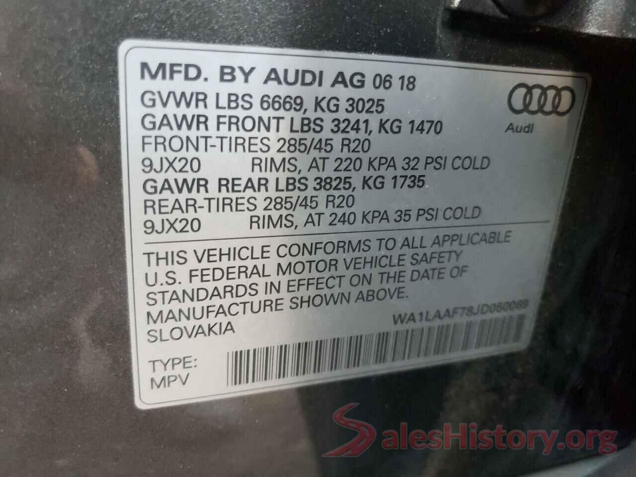 WA1LAAF78JD050069 2018 AUDI Q7