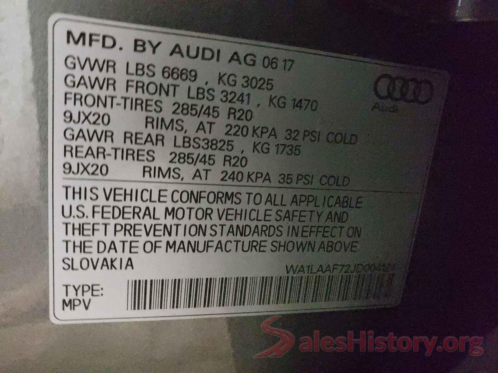 WA1LAAF72JD004124 2018 AUDI Q7