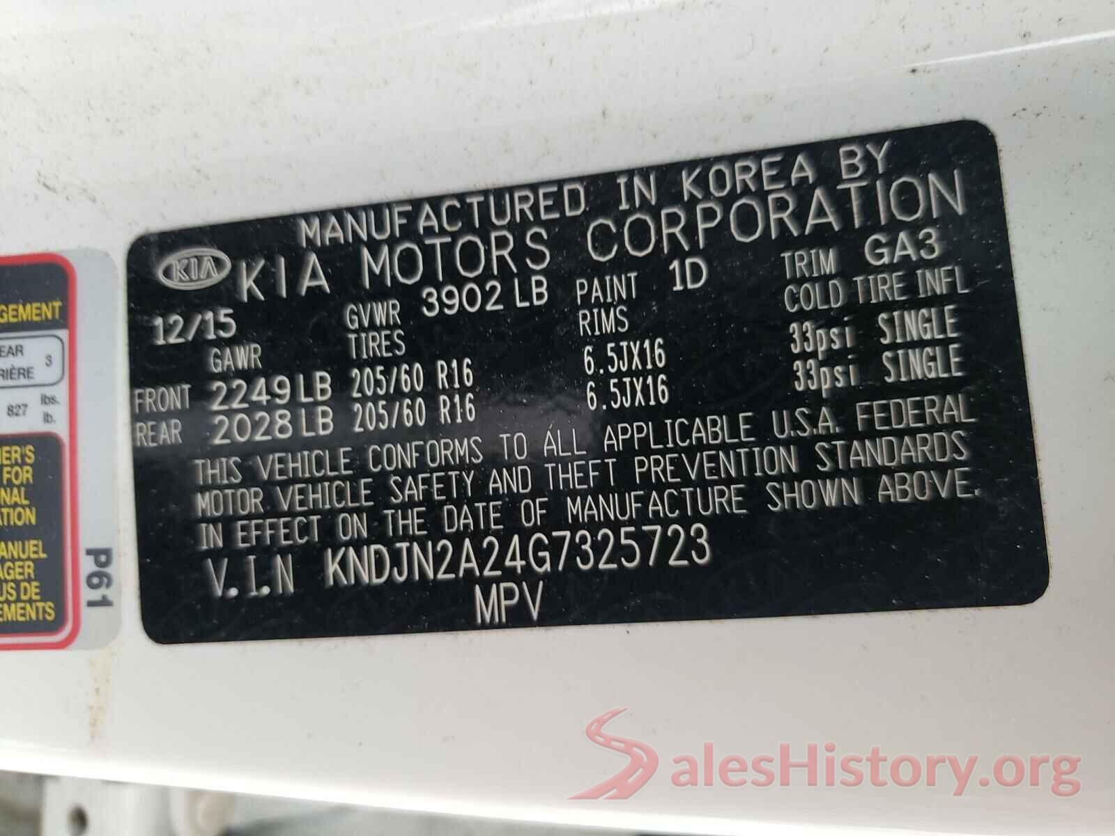 KNDJN2A24G7325723 2016 KIA SOUL