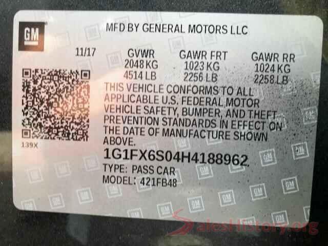 1G1FX6S04H4188962 2017 CHEVROLET BOLT