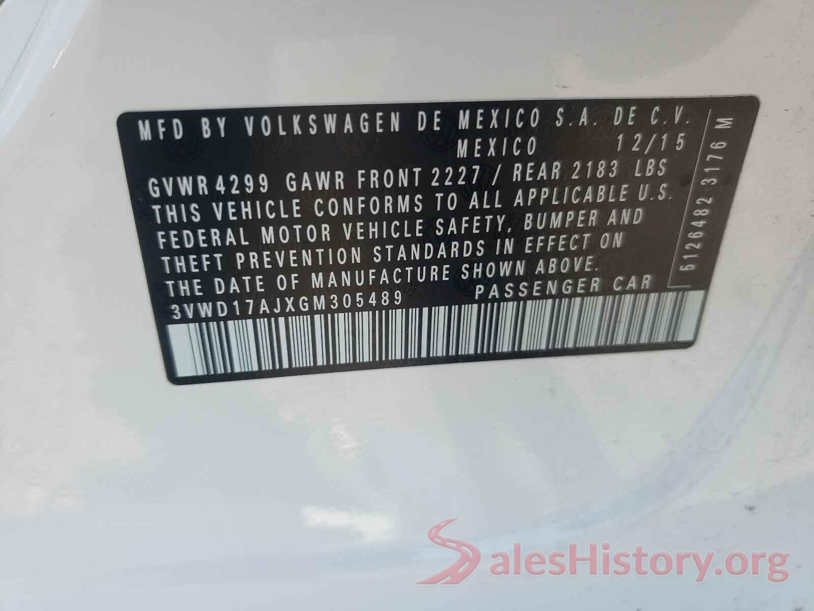 3VWD17AJXGM305489 2016 VOLKSWAGEN JETTA