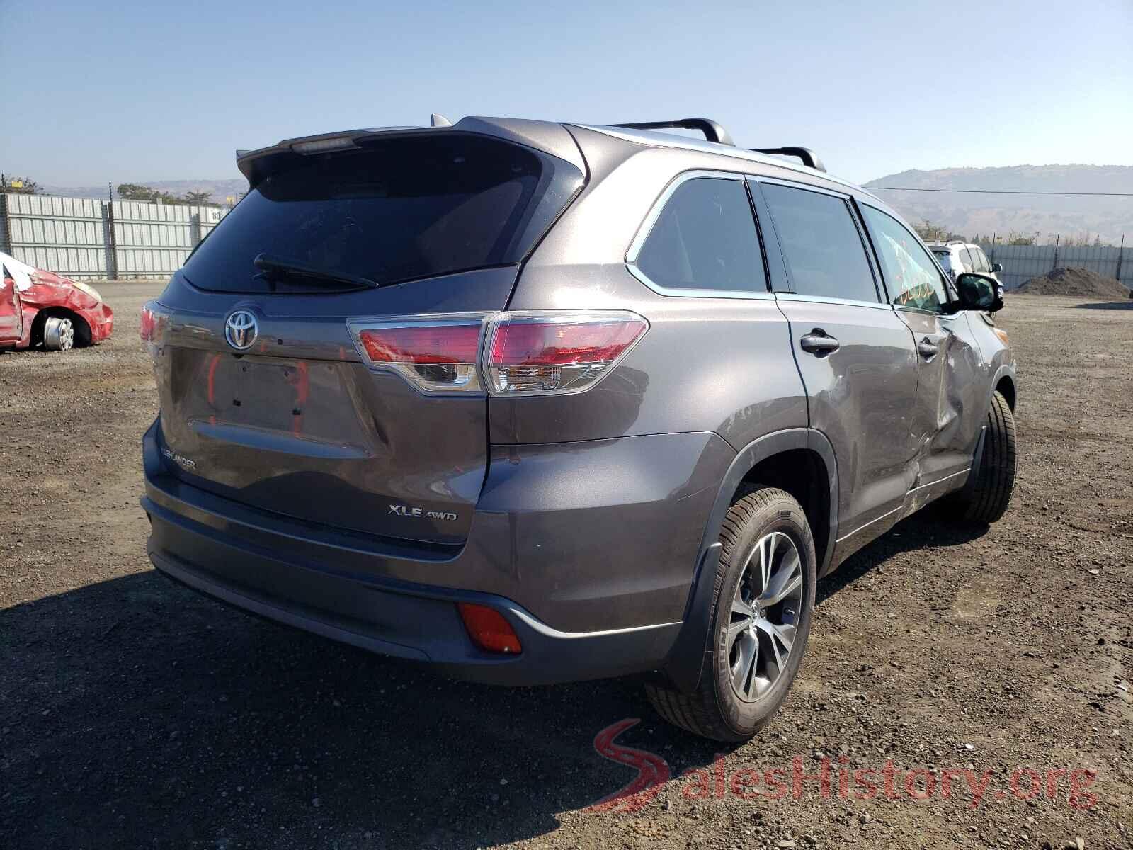 5TDJKRFH4GS347144 2016 TOYOTA HIGHLANDER