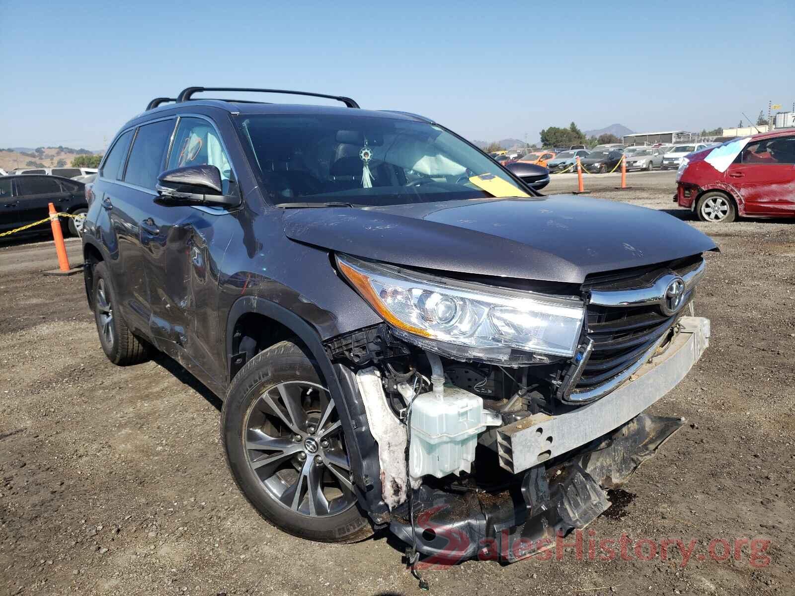 5TDJKRFH4GS347144 2016 TOYOTA HIGHLANDER