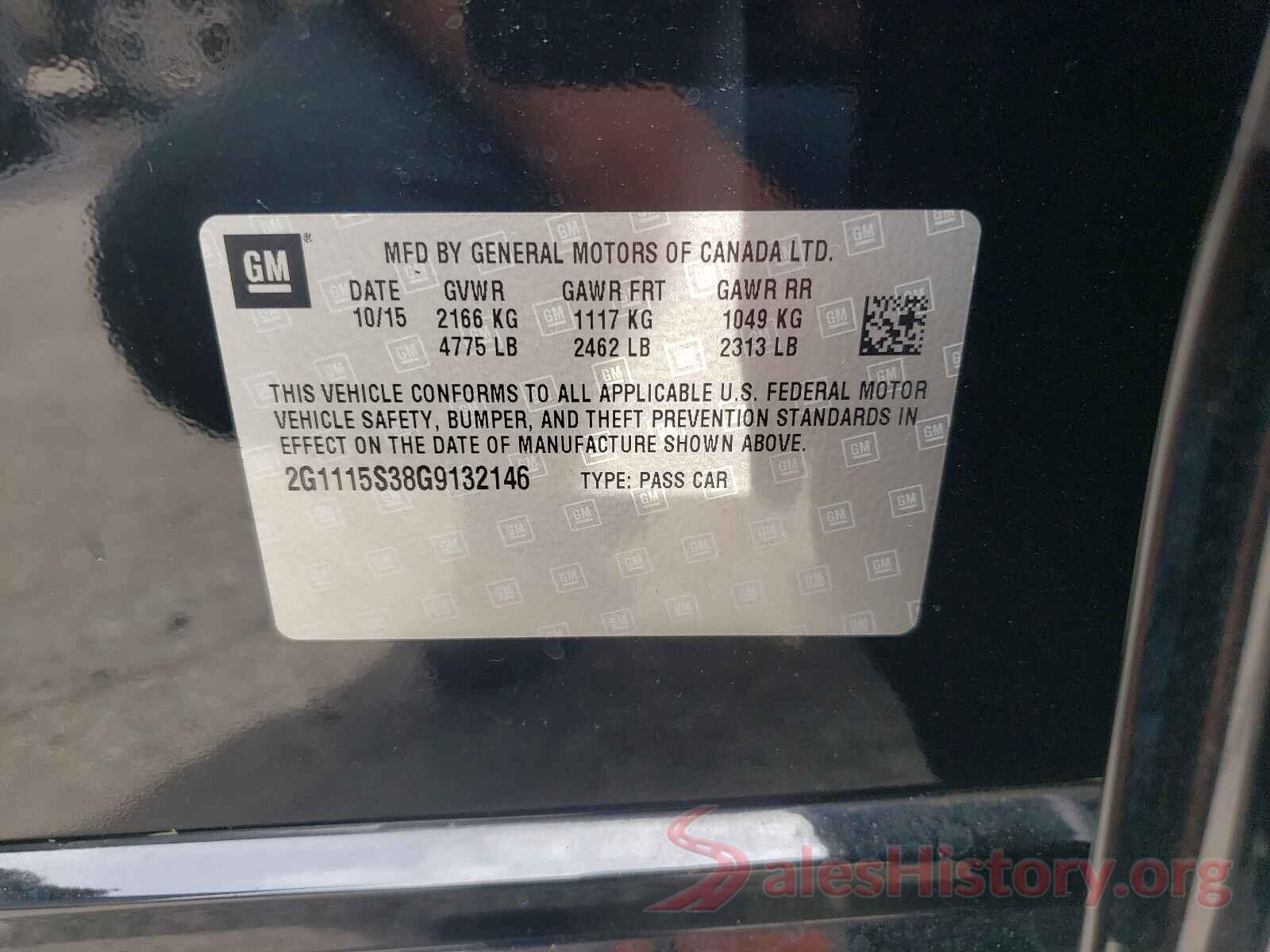 2G1115S38G9132146 2016 CHEVROLET IMPALA