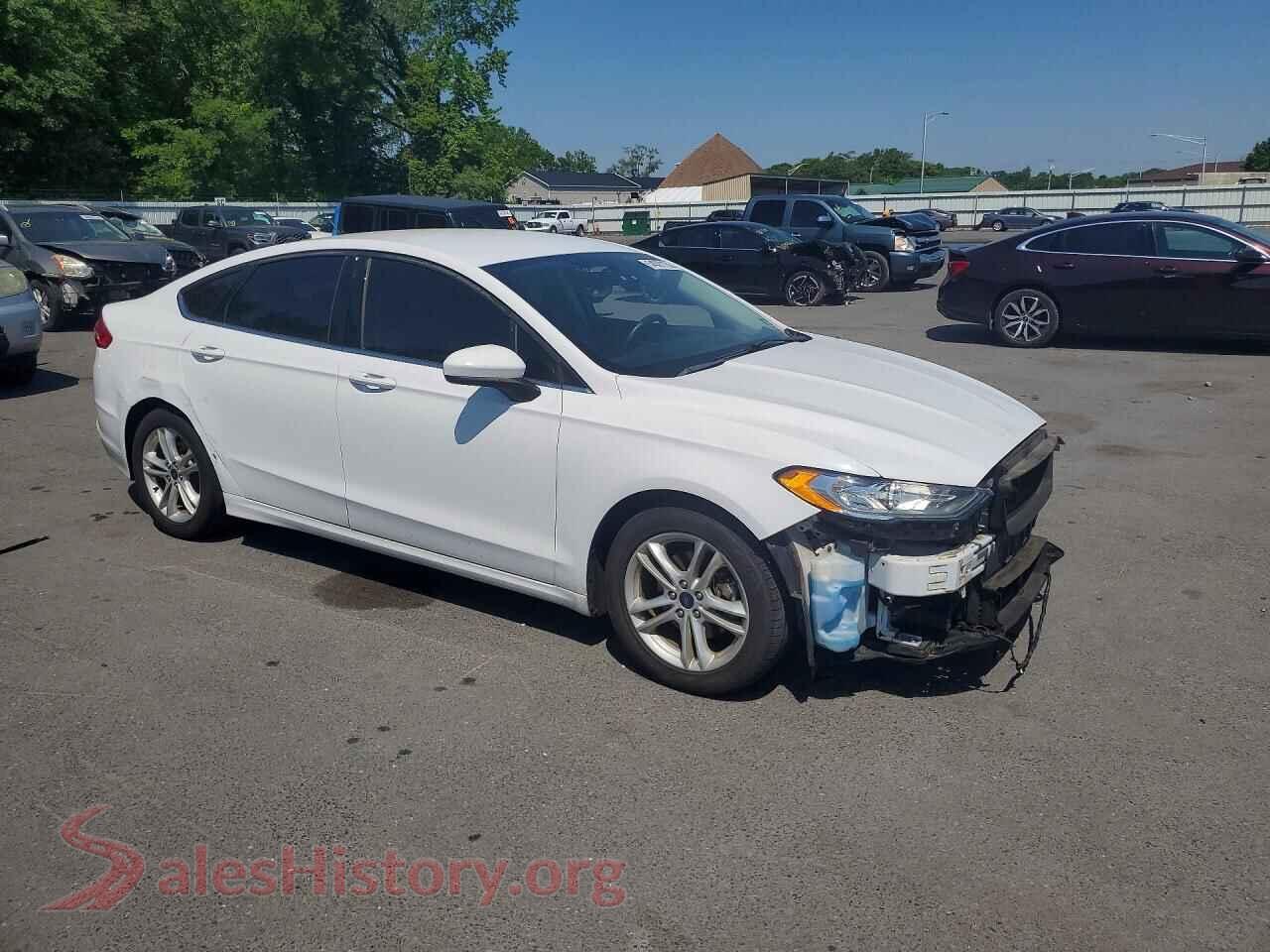 2018 FORD FUSION VIN 3FA6P0HD1JR255163, rear 3/4 view