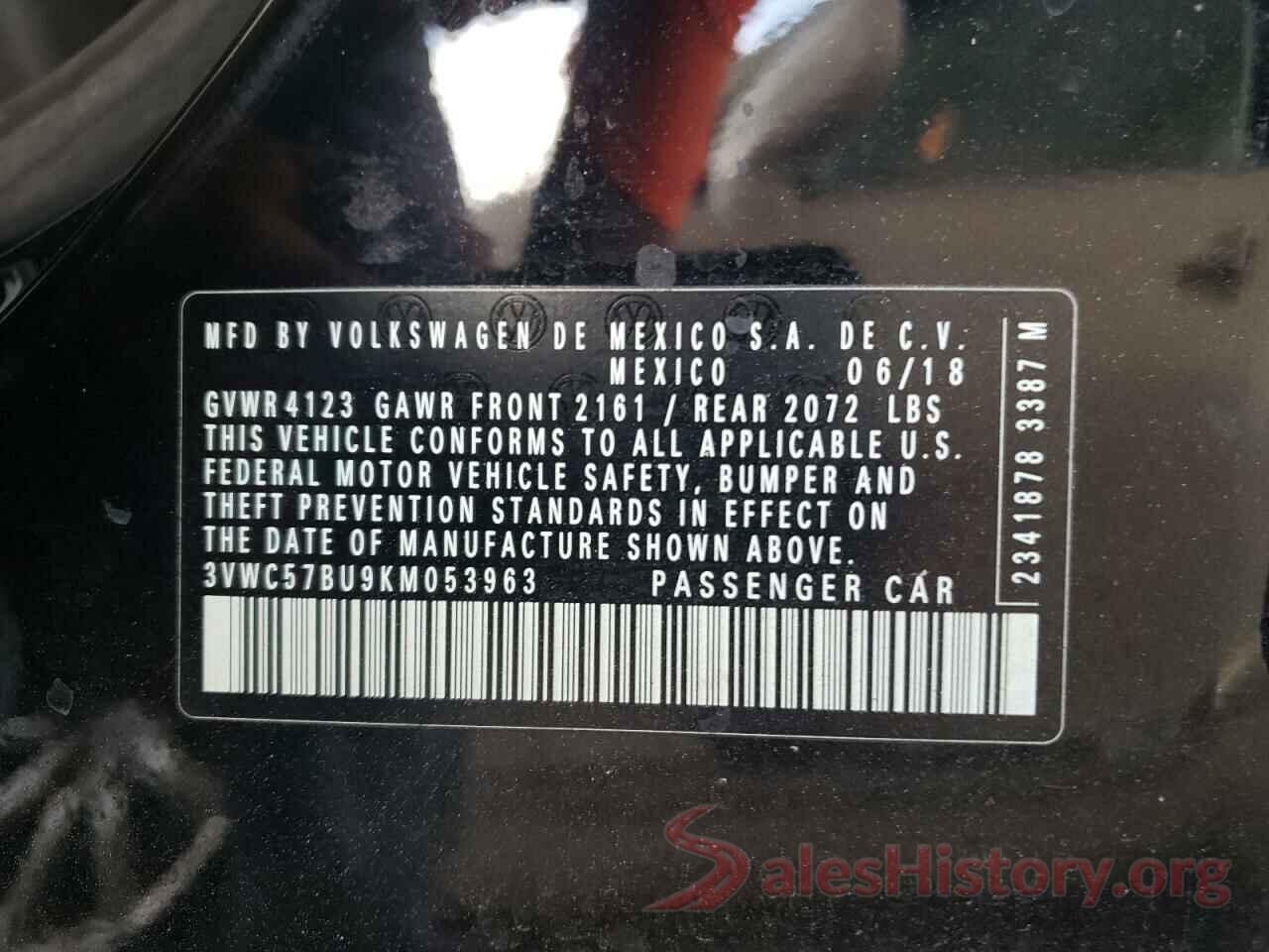 3VWC57BU9KM053963 2019 VOLKSWAGEN JETTA