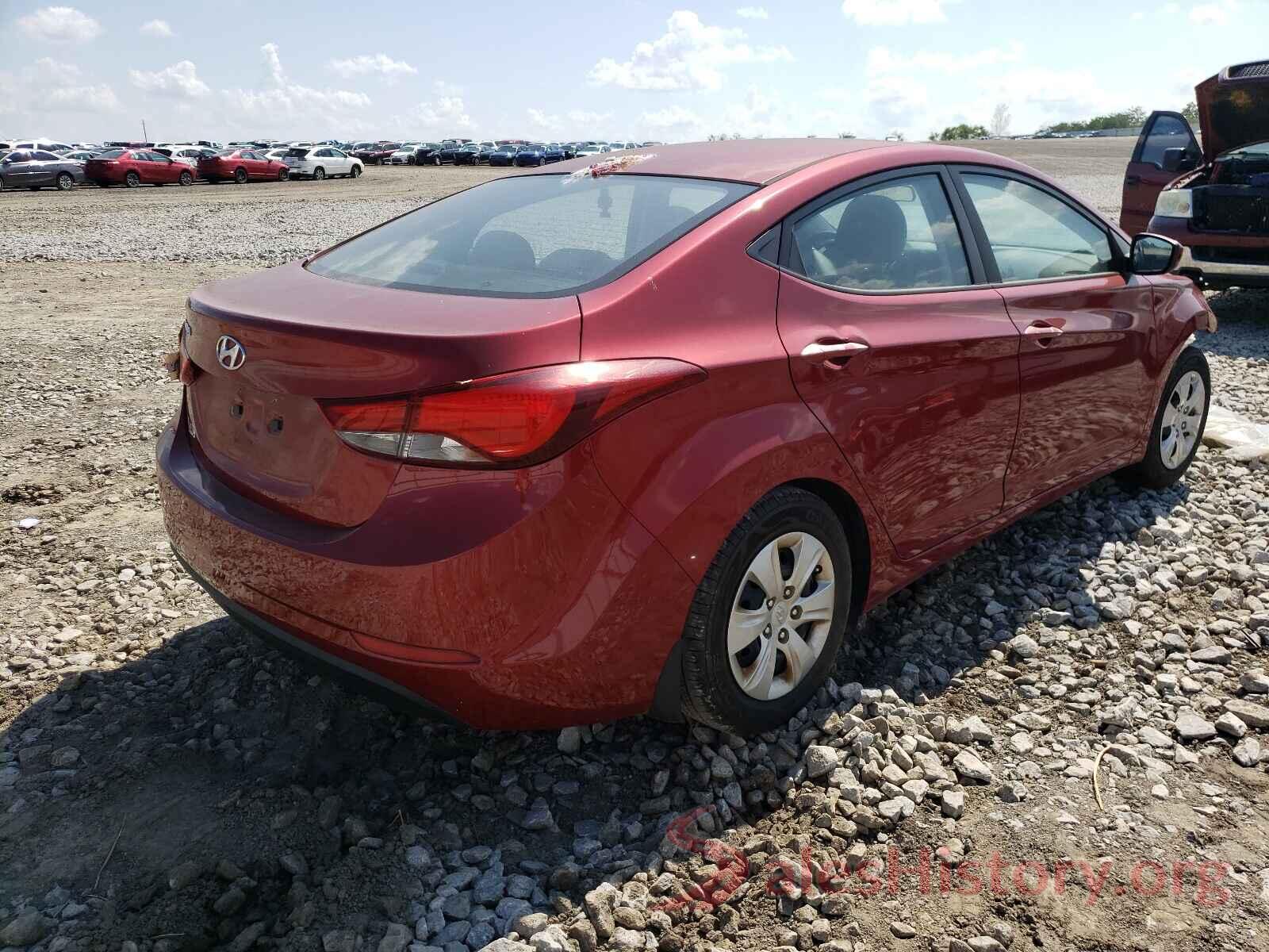 5NPDH4AE4GH719180 2016 HYUNDAI ELANTRA