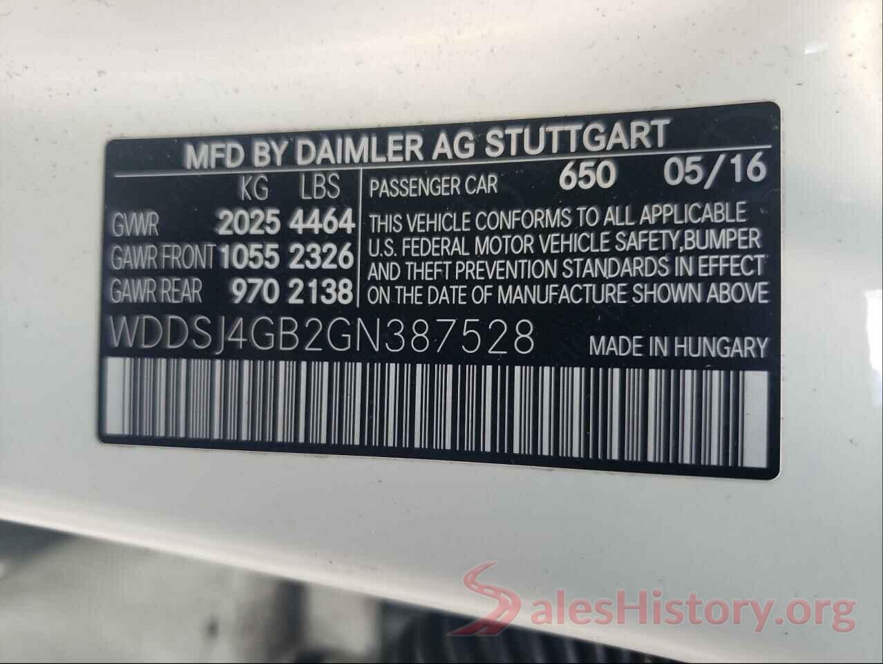 WDDSJ4GB2GN387528 2016 MERCEDES-BENZ CLA-CLASS