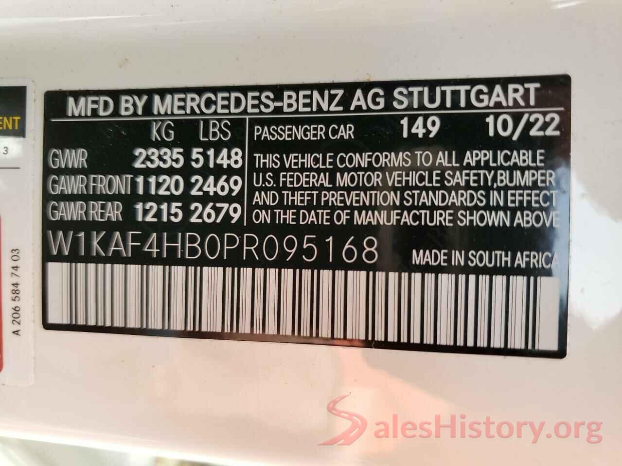 W1KAF4HB0PR095168 2023 MERCEDES-BENZ C-CLASS