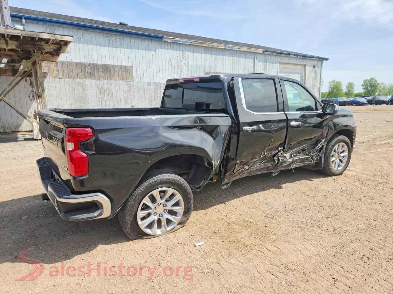 2022 CHEVROLET SILVERADO VIN 3GCUYGEDXNG110703, right side view