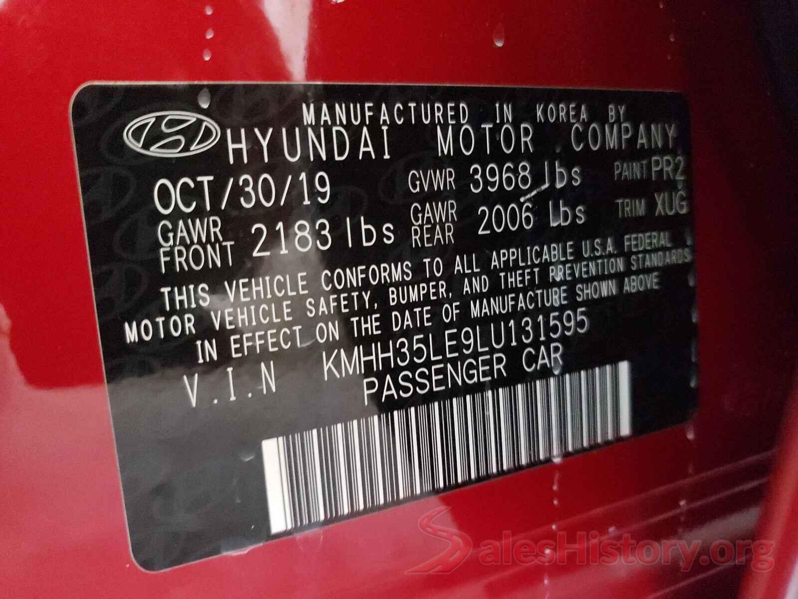 KMHH35LE9LU131595 2020 HYUNDAI ELANTRA