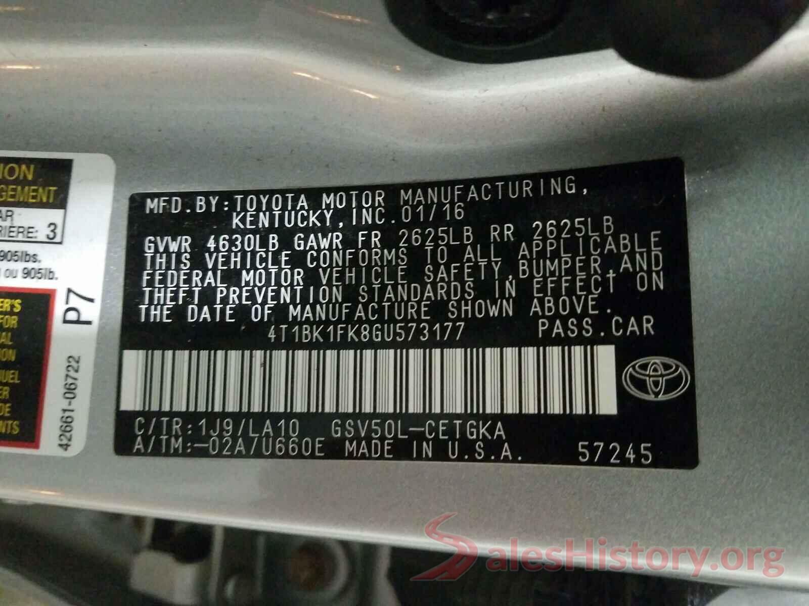 4T1BK1FK8GU573177 2016 TOYOTA CAMRY