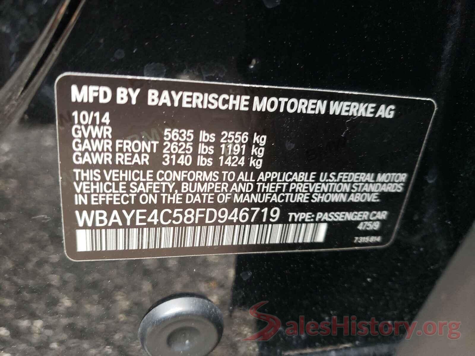 WBAYE4C58FD946719 2015 BMW 7 SERIES