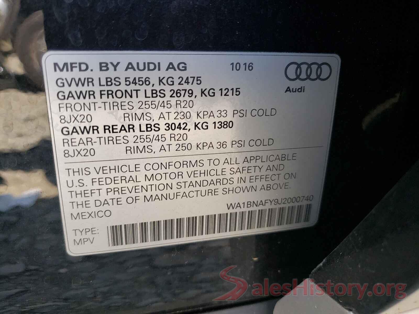 WA1BNAFY9J2000740 2018 AUDI Q5