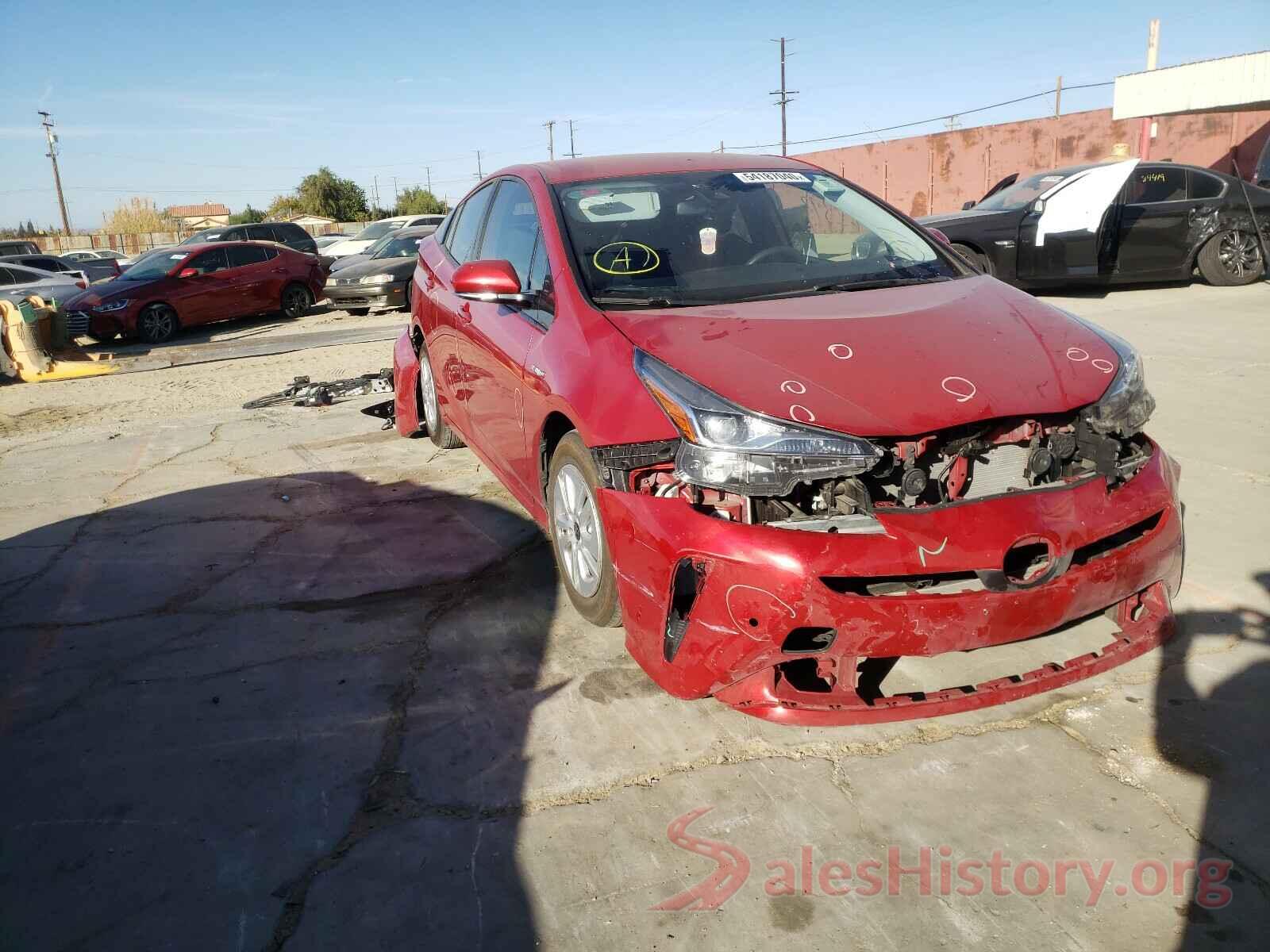 JTDKARFU3K3096213 2019 TOYOTA PRIUS