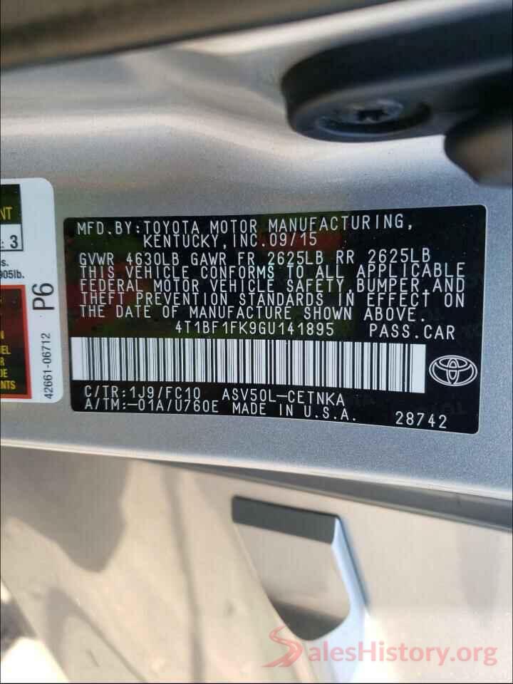 4T1BF1FK9GU141895 2016 TOYOTA CAMRY