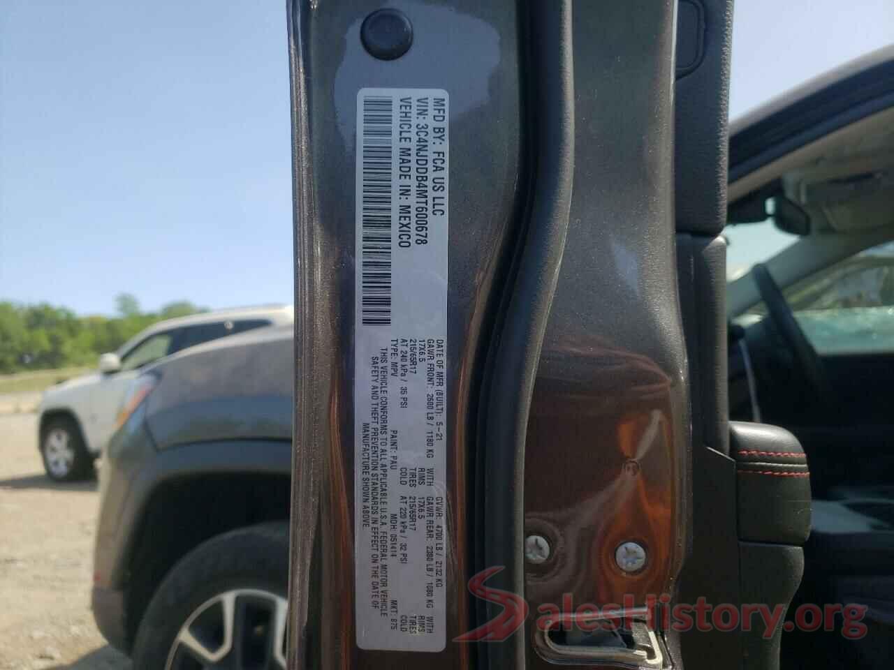 3C4NJDDB4MT600678 2021 JEEP COMPASS