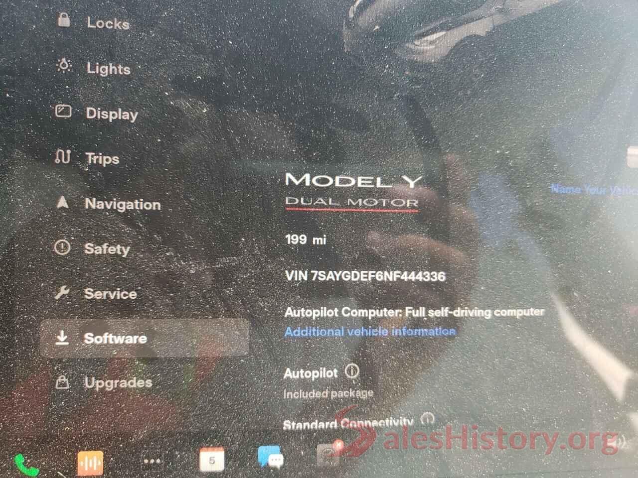 7SAYGDEF6NF444336 2022 TESLA MODEL Y