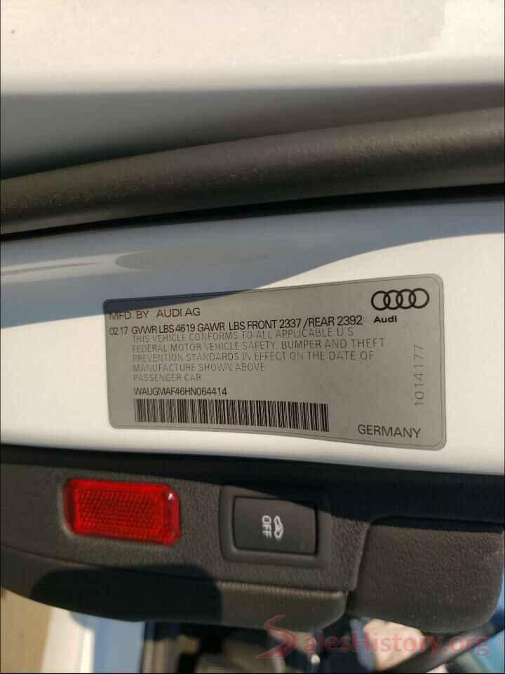 WAUGMAF46HN064414 2017 AUDI A4