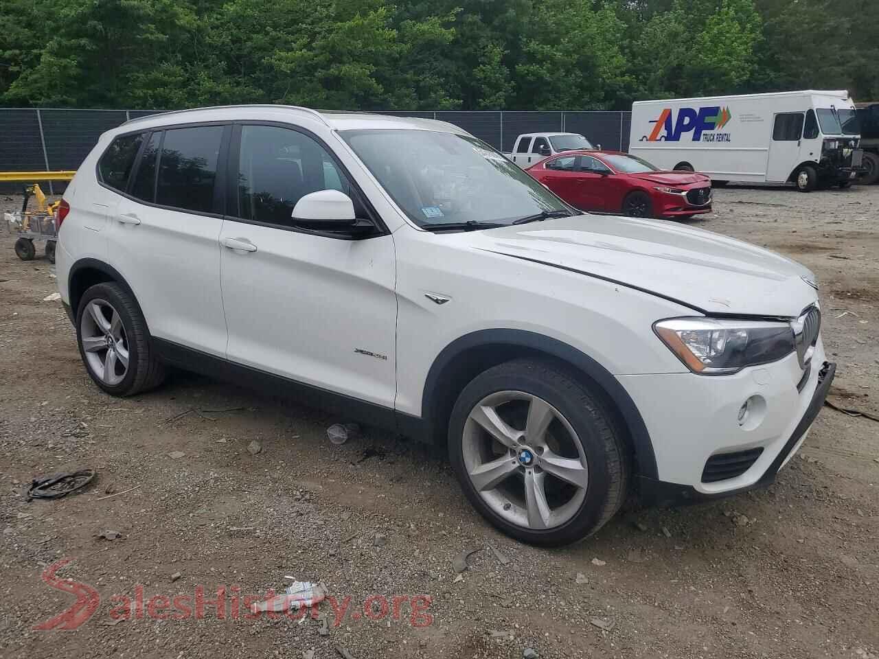 2017 BMW X3 VIN 5UXWX9C34H0T24630, rear 3/4 view
