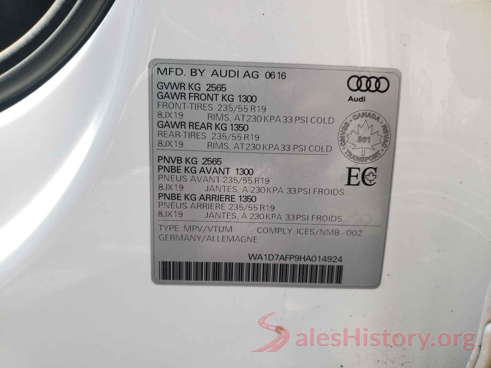 WA1D7AFP9HA014924 2017 AUDI Q5