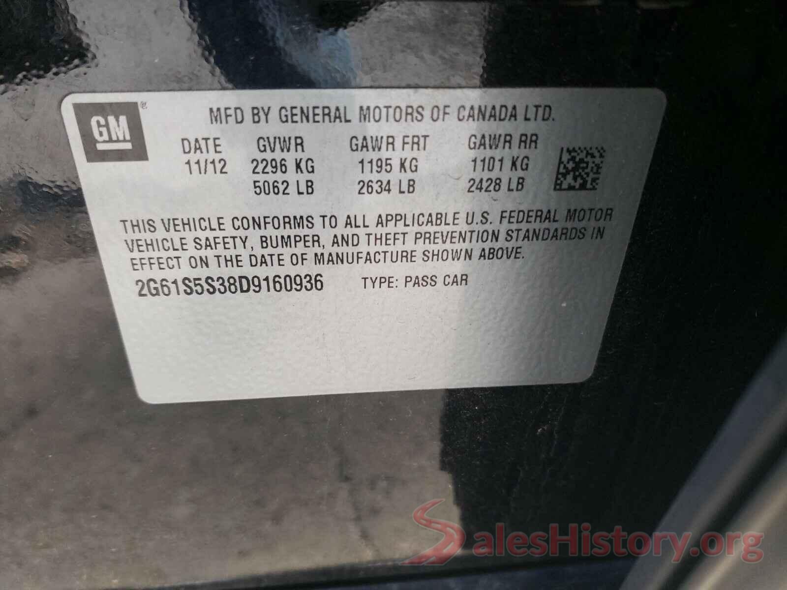 2G61S5S38D9160936 2013 CADILLAC XTS