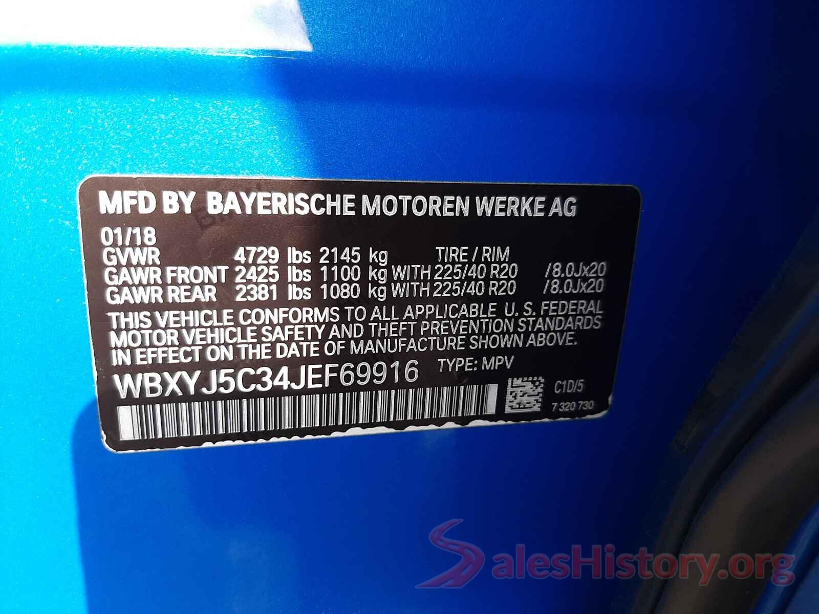 WBXYJ5C34JEF69916 2018 BMW X2