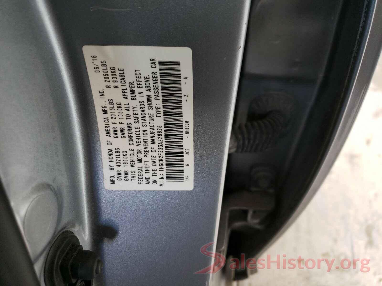 1HGCR2F53GA229828 2016 HONDA ACCORD