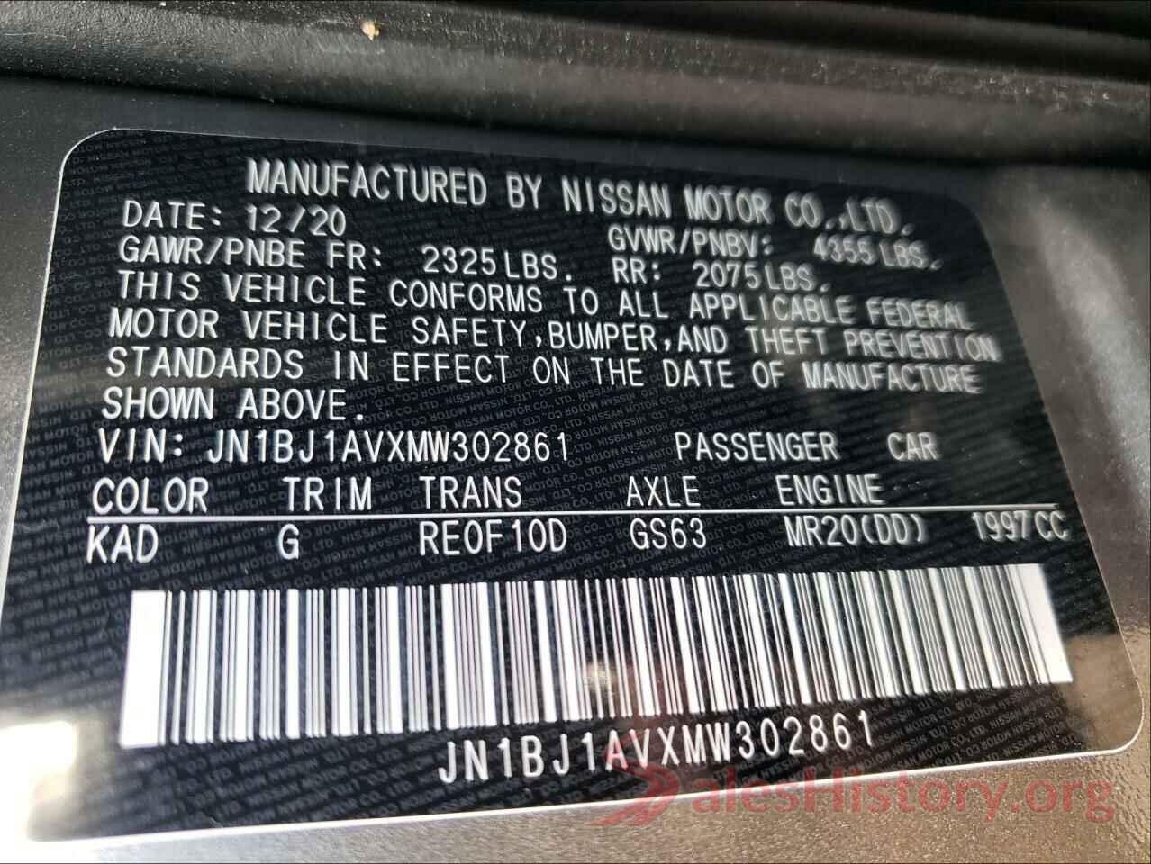 JN1BJ1AVXMW302861 2021 NISSAN ROGUE