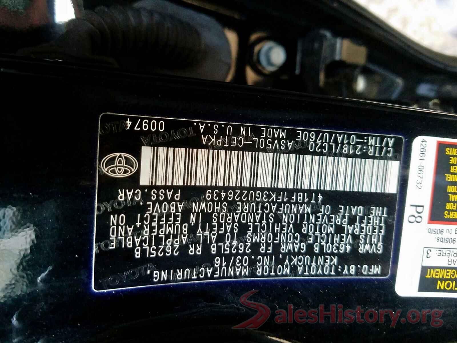 4T1BF1FK3GU226439 2016 TOYOTA CAMRY