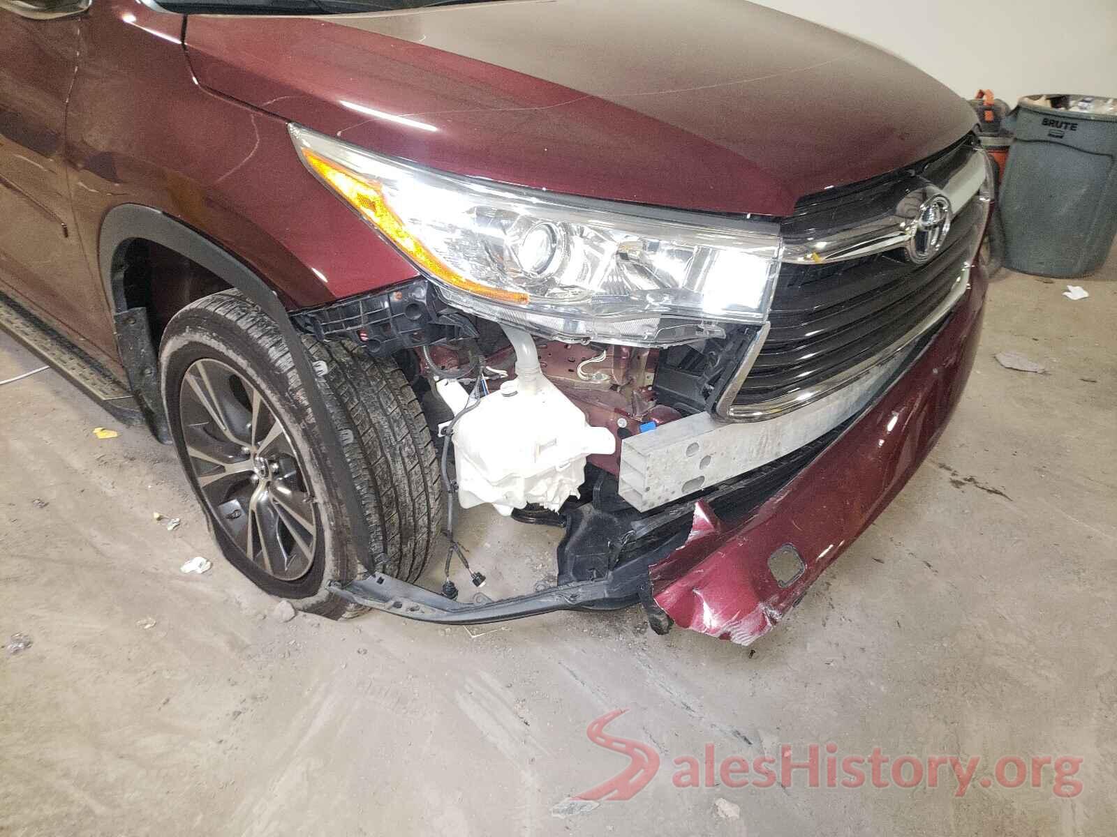 5TDJKRFH8GS337703 2016 TOYOTA HIGHLANDER