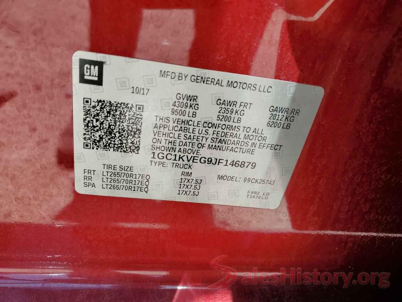 1GC1KVEG9JF146879 2018 CHEVROLET ALL Models