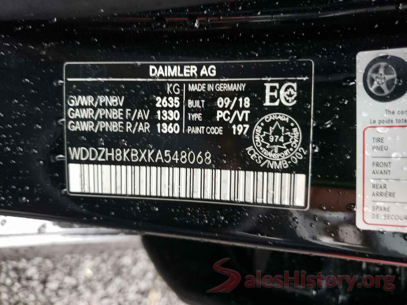 WDDZH8KBXKA548068 2019 MERCEDES-BENZ E-CLASS