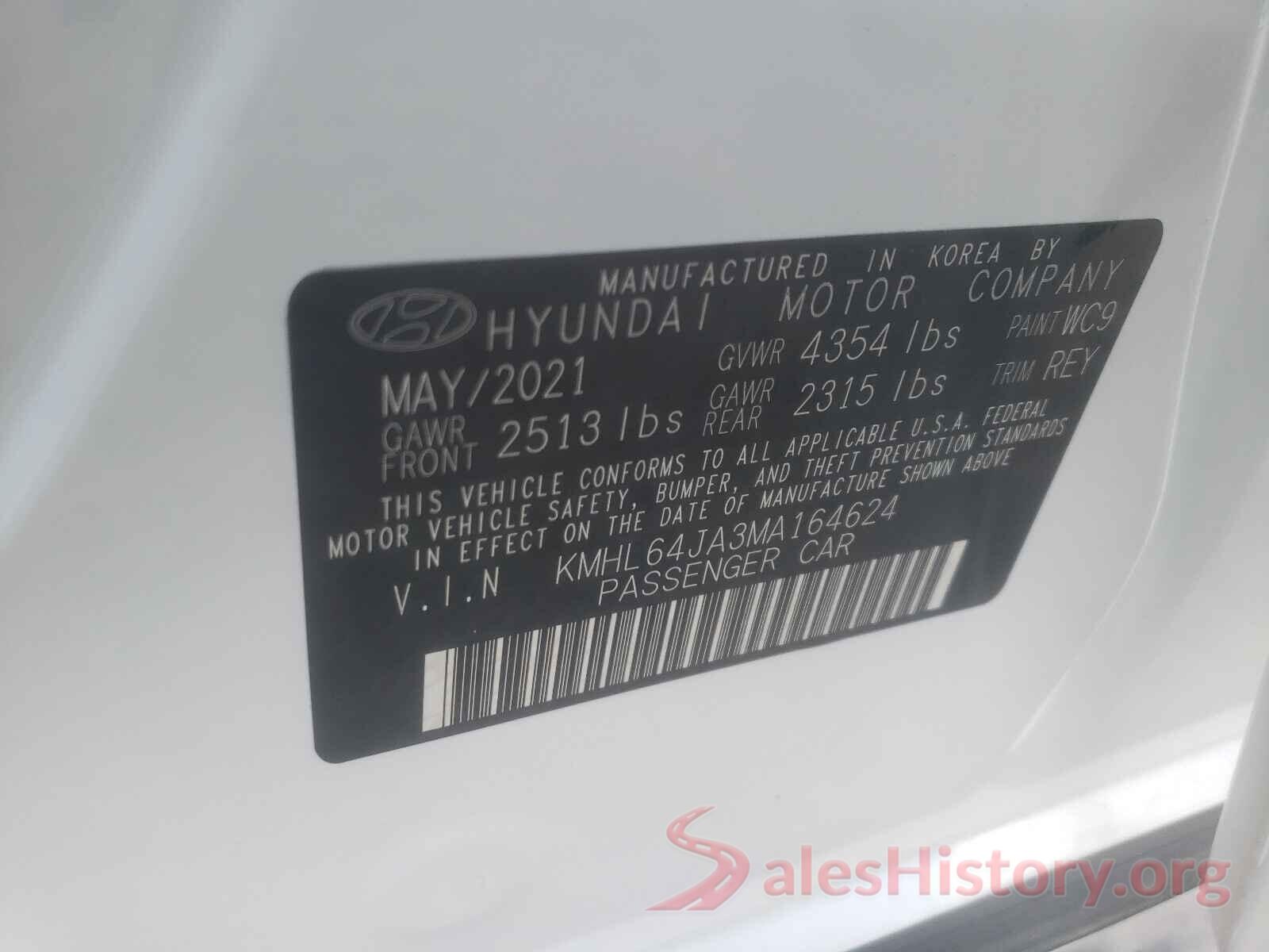 KMHL64JA3MA164624 2021 HYUNDAI SONATA