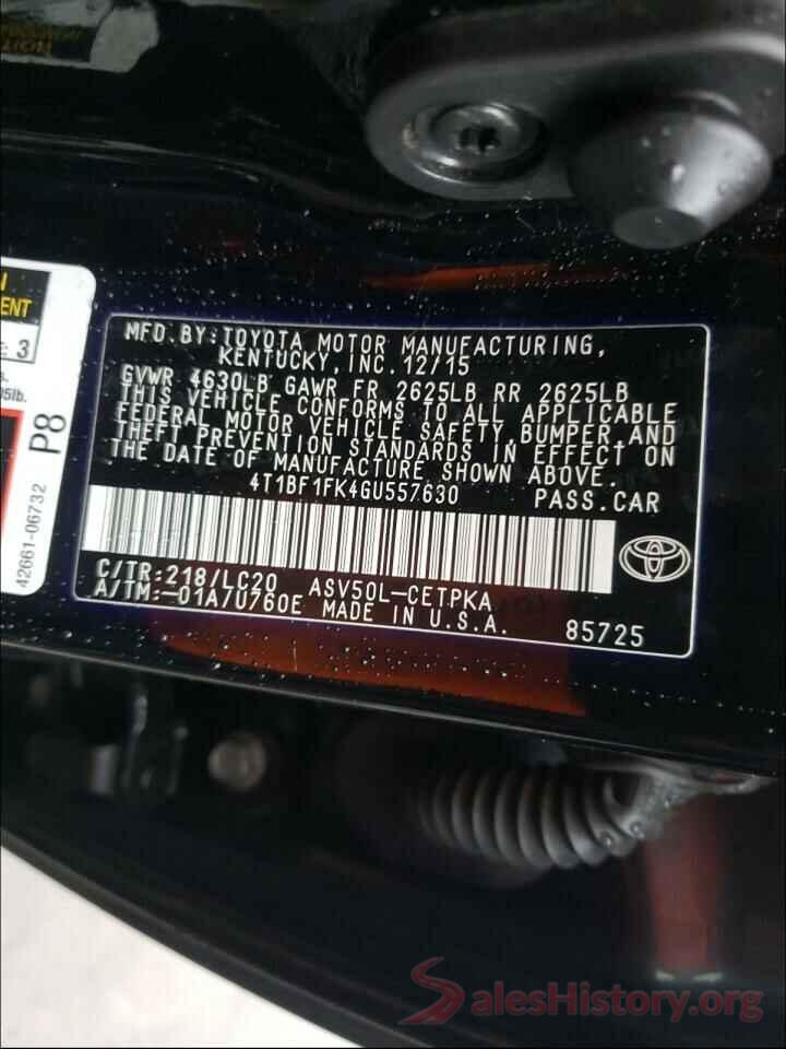 4T1BF1FK4GU557630 2016 TOYOTA CAMRY