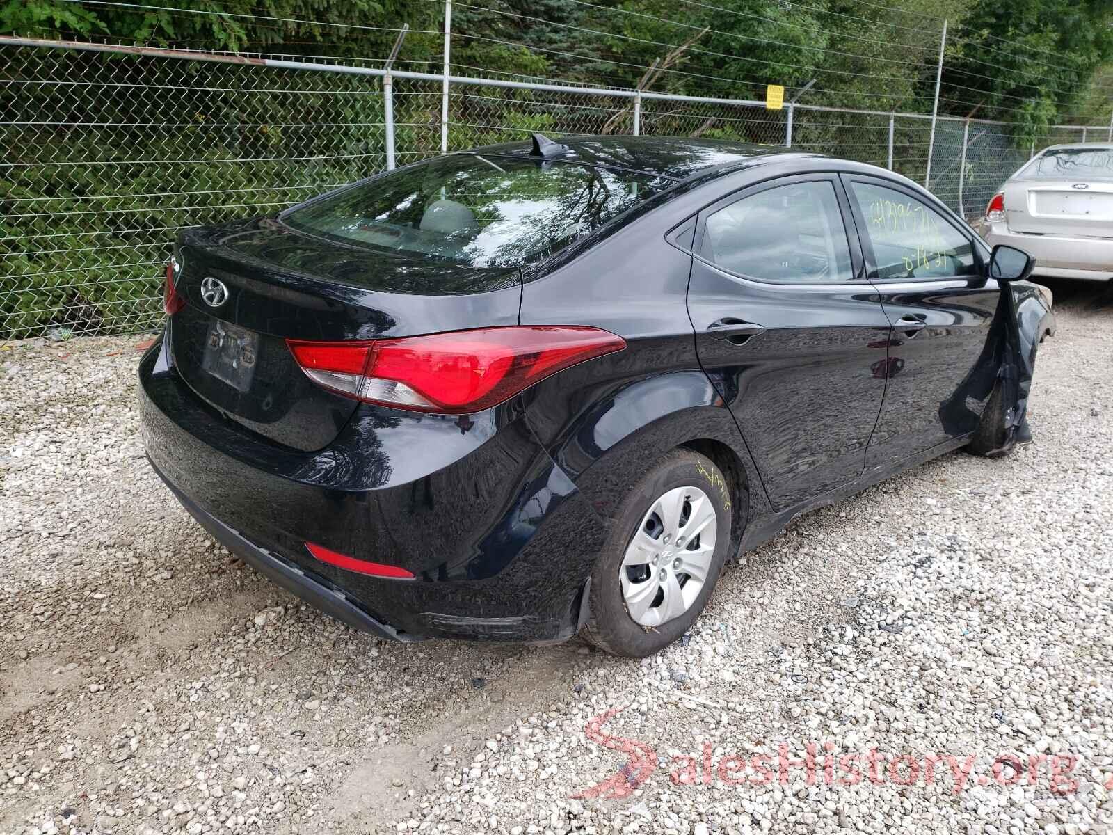 5NPDH4AE4GH669056 2016 HYUNDAI ELANTRA